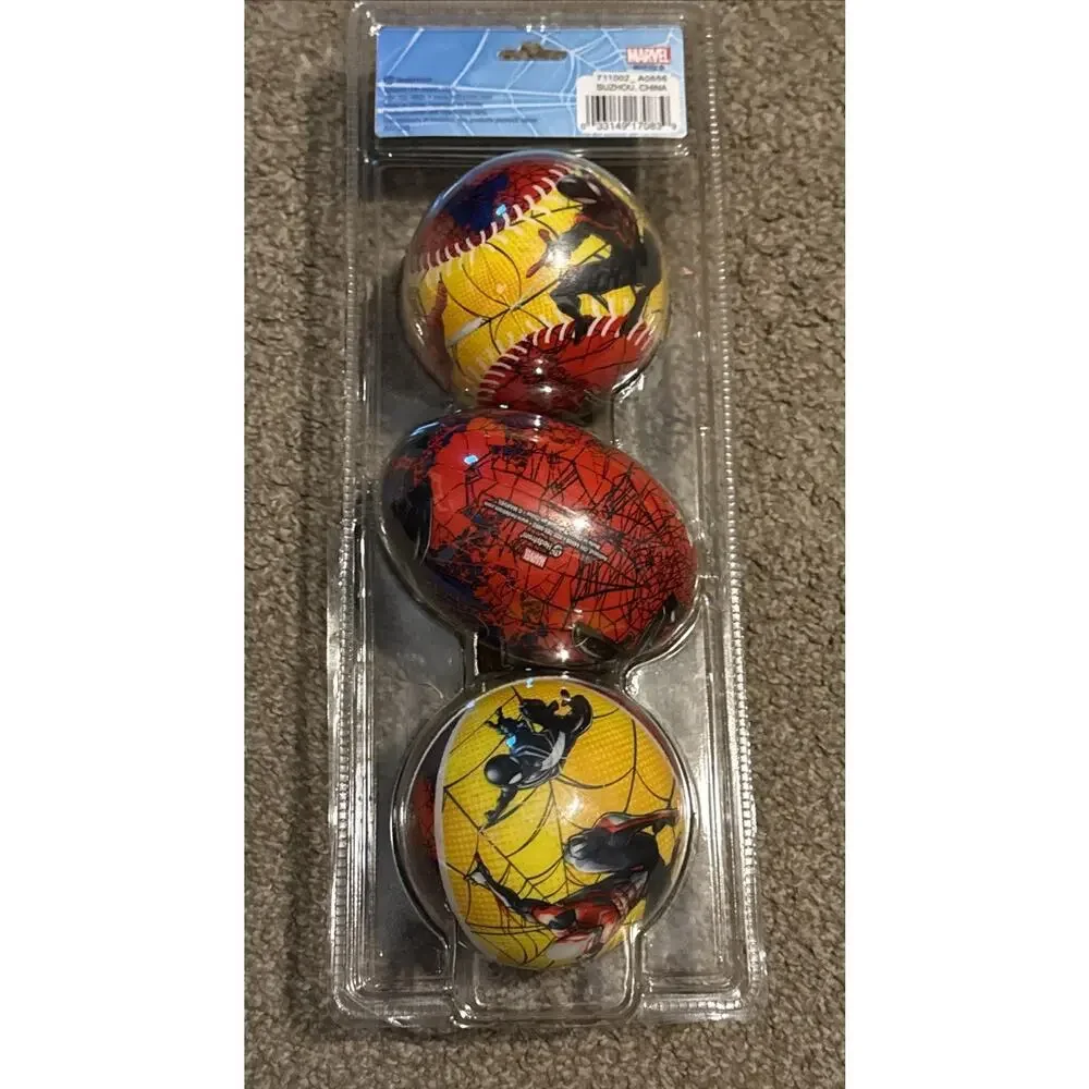 Marvel Spider man 3 pack of foam balls NIB